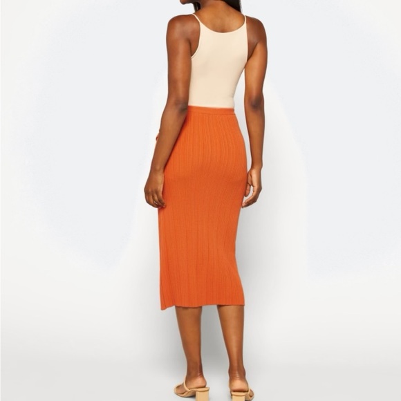 WAYF Cross Over Skirt Orange size large - Picture 4 of 12